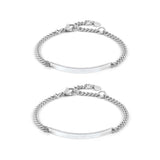 Lenn Bar Bracelet (Couple Set) | Made Different Co | Singapore Personalised Jewellery